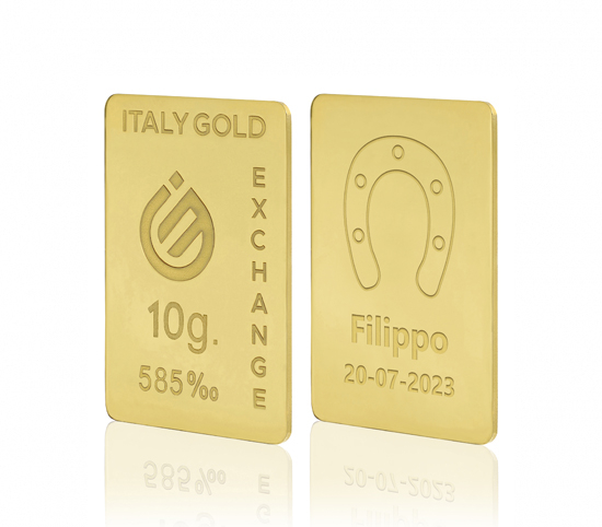 Lingotto Oro Ferro di cavallo portafortuna 14 Kt da 10 gr. IGE GOLD